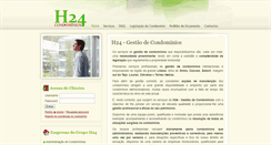 Desktop Screenshot of h24gestaodecondominios.com